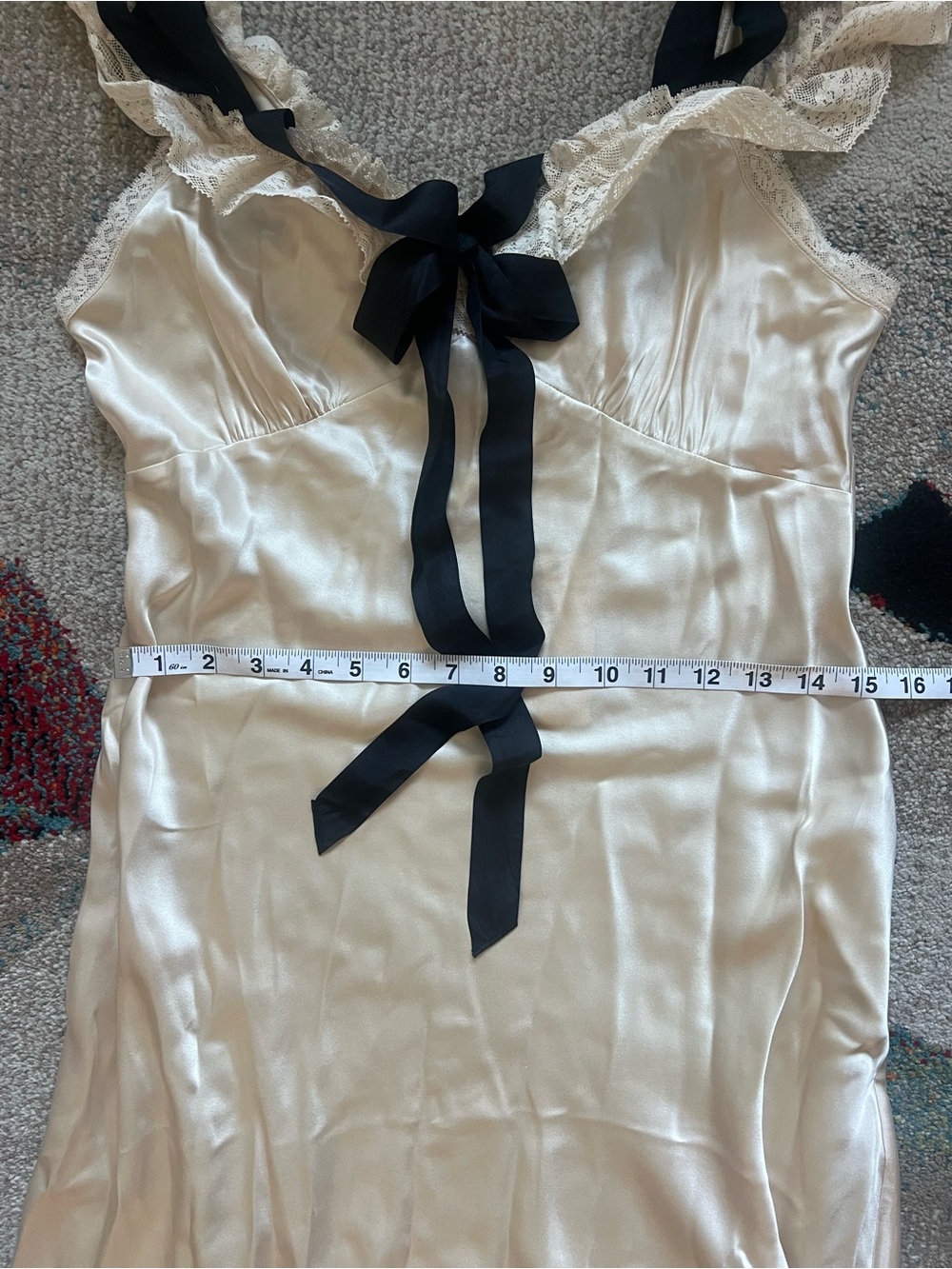 NWT Doen Simonie Dress in Ivory Silk Size Medium - Picture 11 of 11